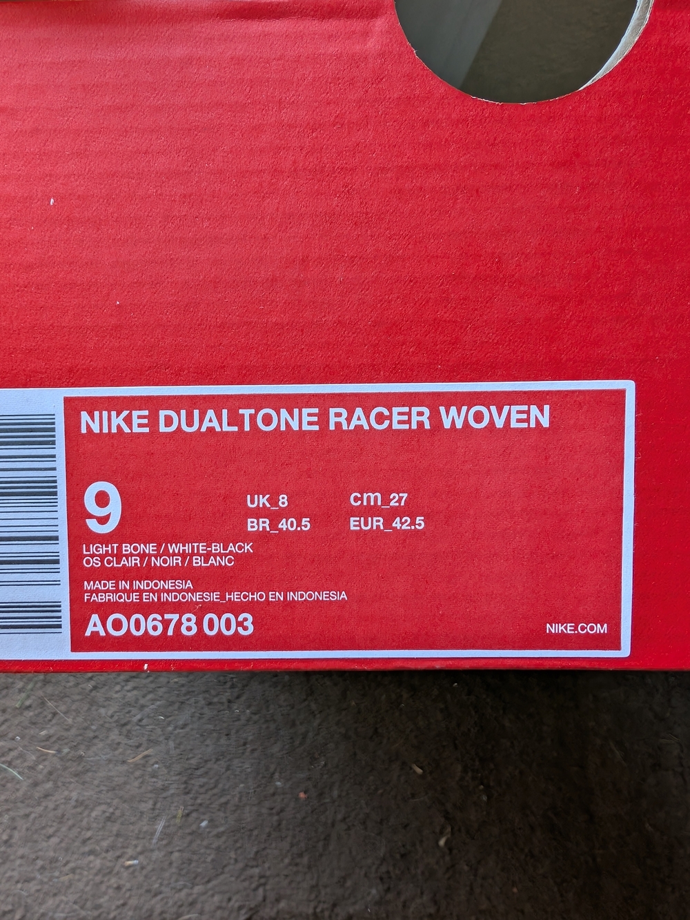 Nike Dualtone Racer Woven Men Shoes - Light Bone / White-Black